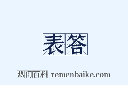 表答是什么意思的图片